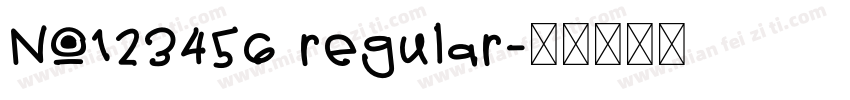 NO123456 regular字体转换